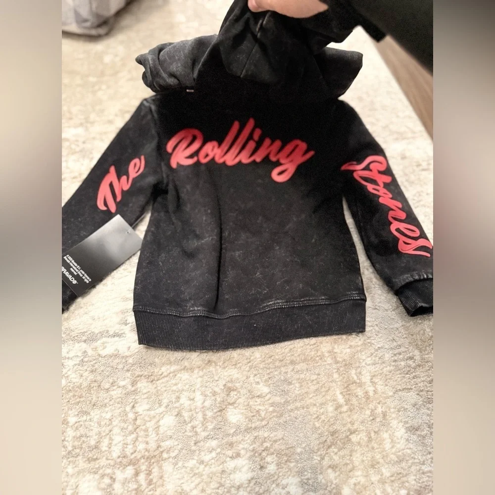 The Rolling Stones Black Kids cargo pants and hoodie Matching Set size 3T-NWT